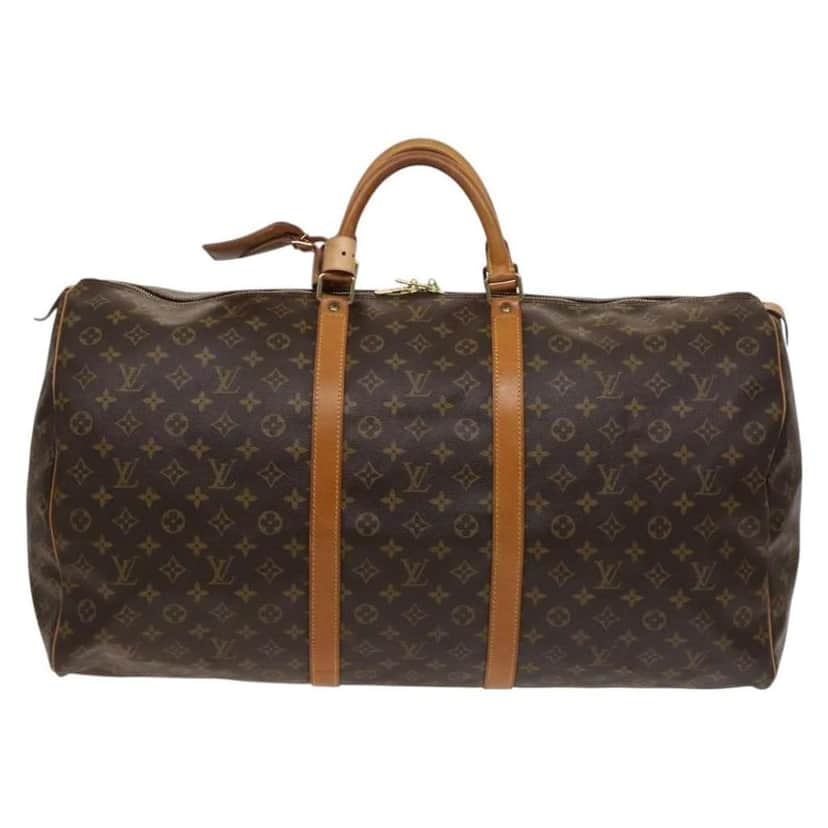 Louis Vuitton Keepall Bag Brown Canvas Good condition - Front View