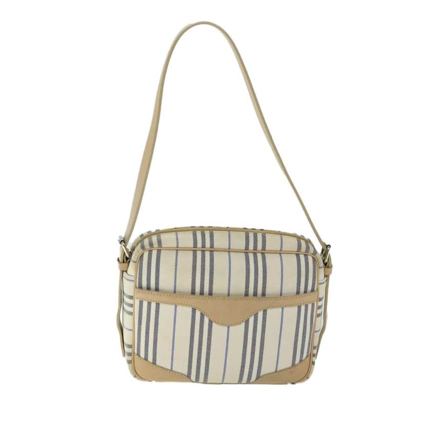 Burberry Nova check Shoulder bag Beige Canvas Fair condition - Front View