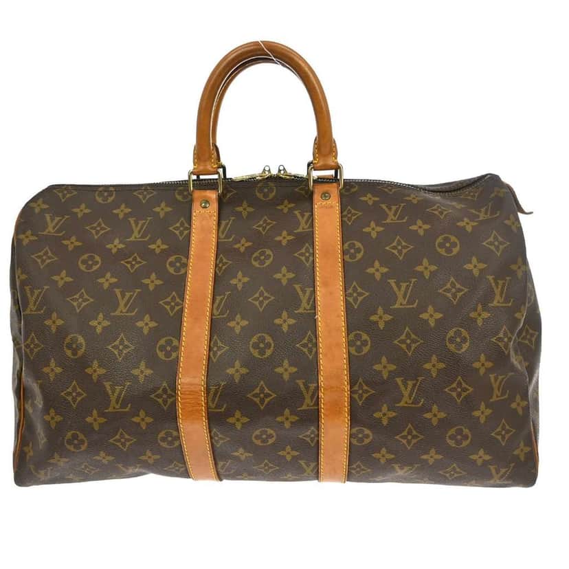 Louis Vuitton Keepall Bag Brown Canvas Good condition - Front View