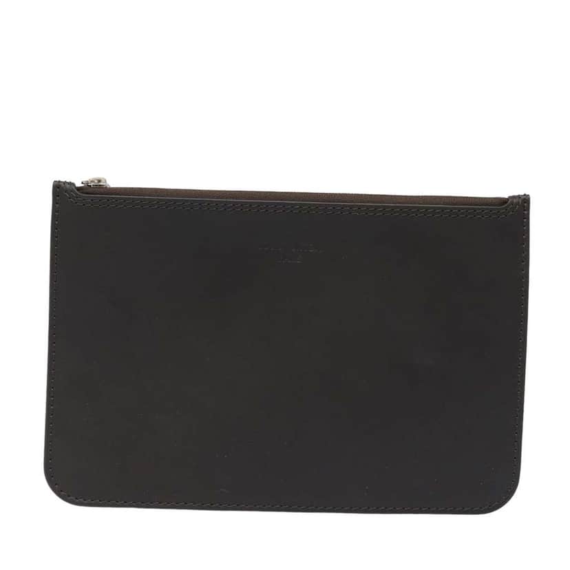 Louis Vuitton Neverfull Pochette Brown Leather Very good condition - Front View