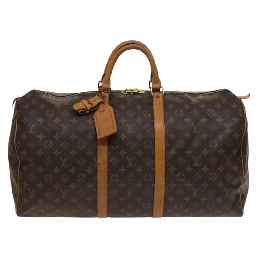 Louis Vuitton Keepall Bag Brown Canvas Good condition - Front View