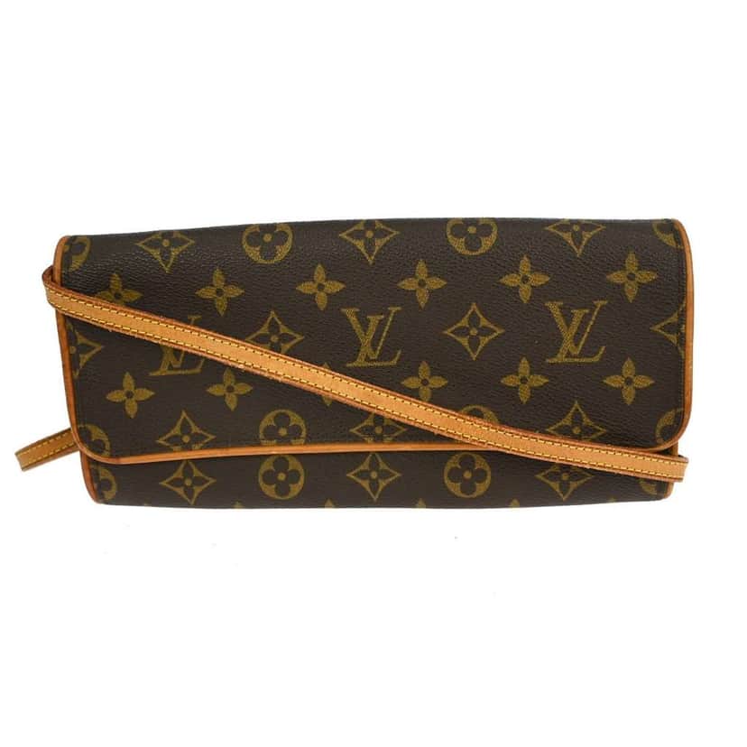 Louis Vuitton Twin Handbag Brown Canvas Fair condition - Front View