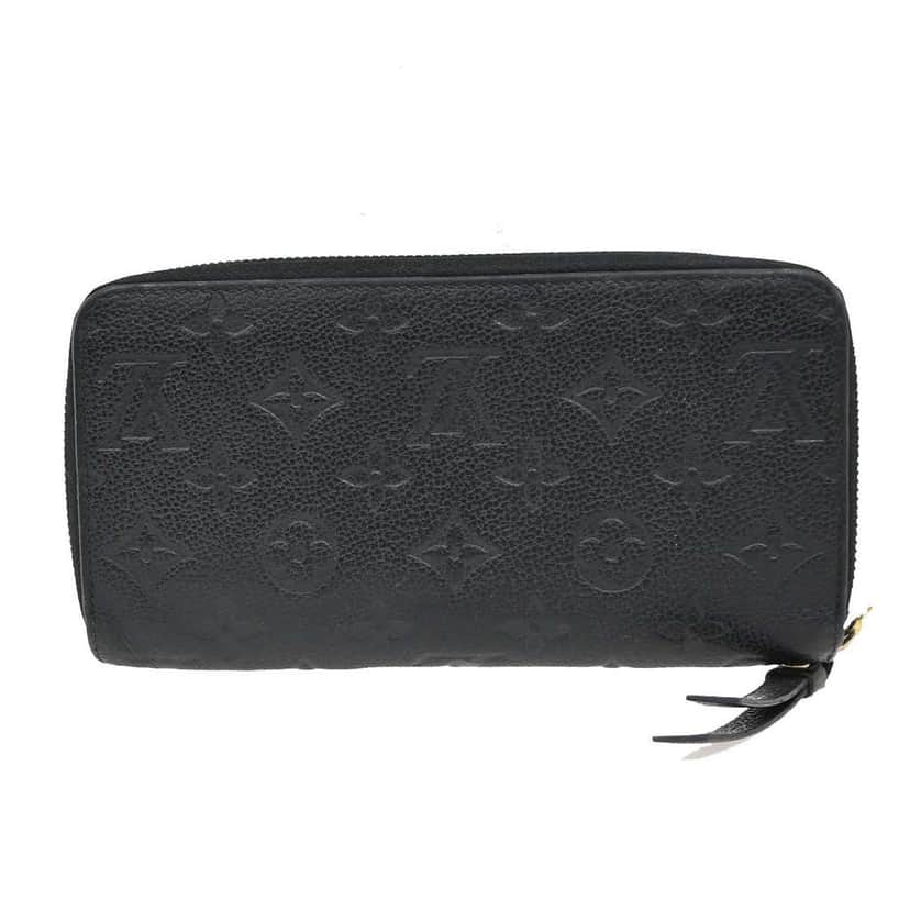 Louis Vuitton Portefeuille zippy Monogramme Empreinte Black Leather Good condition - Front View