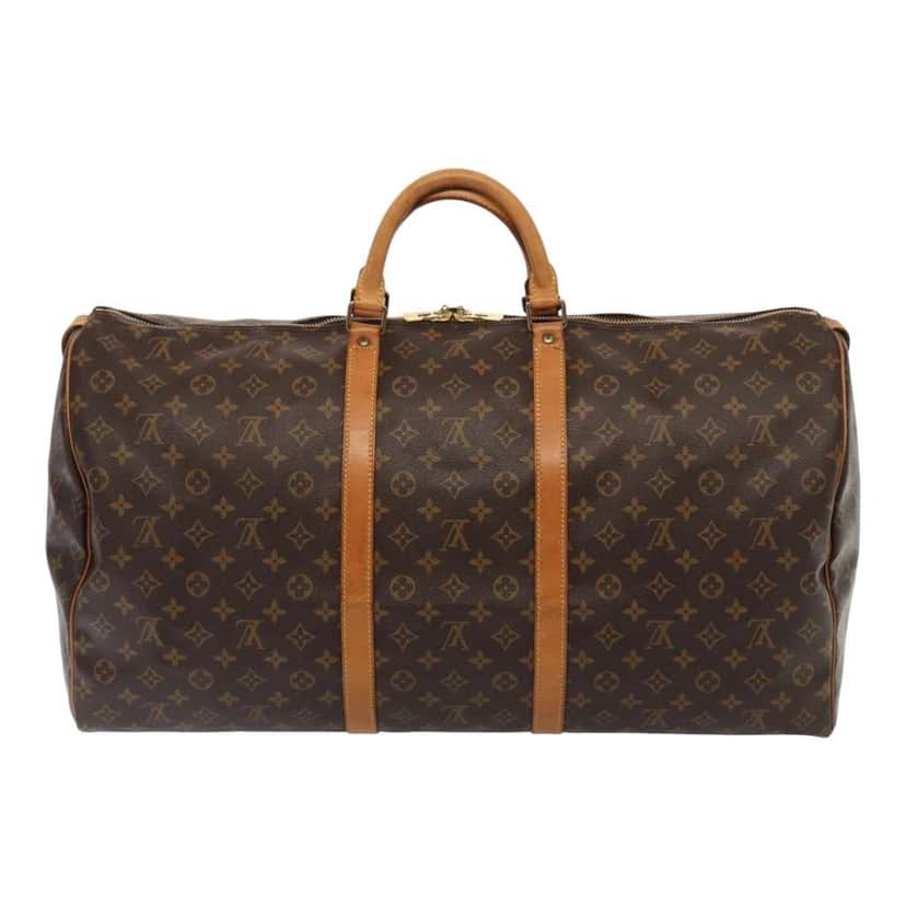 Louis Vuitton Keepall Bag Brown Canvas Good condition - Front View