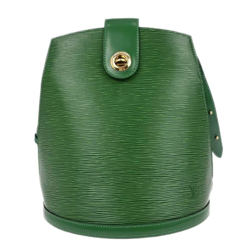 Louis Vuitton Cluny Shoulder Bag Green Leather Good condition - Front View