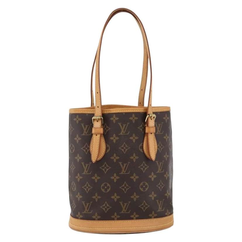 Louis Vuitton Bucket Bag Brown Canvas Good condition - Front View
