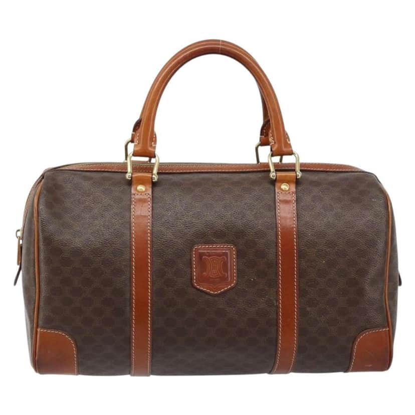 Celine Vintage Duffle Bag Brown Canvas Fair condition - Front View