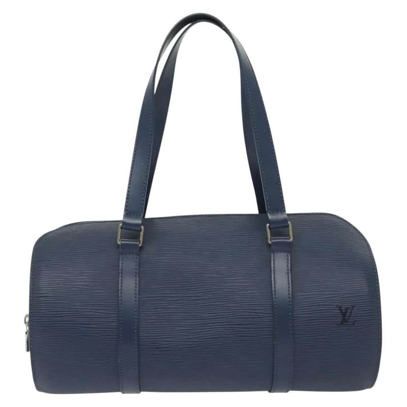 Louis Vuitton Soufflot Handbag Blue Leather Good condition - Front View