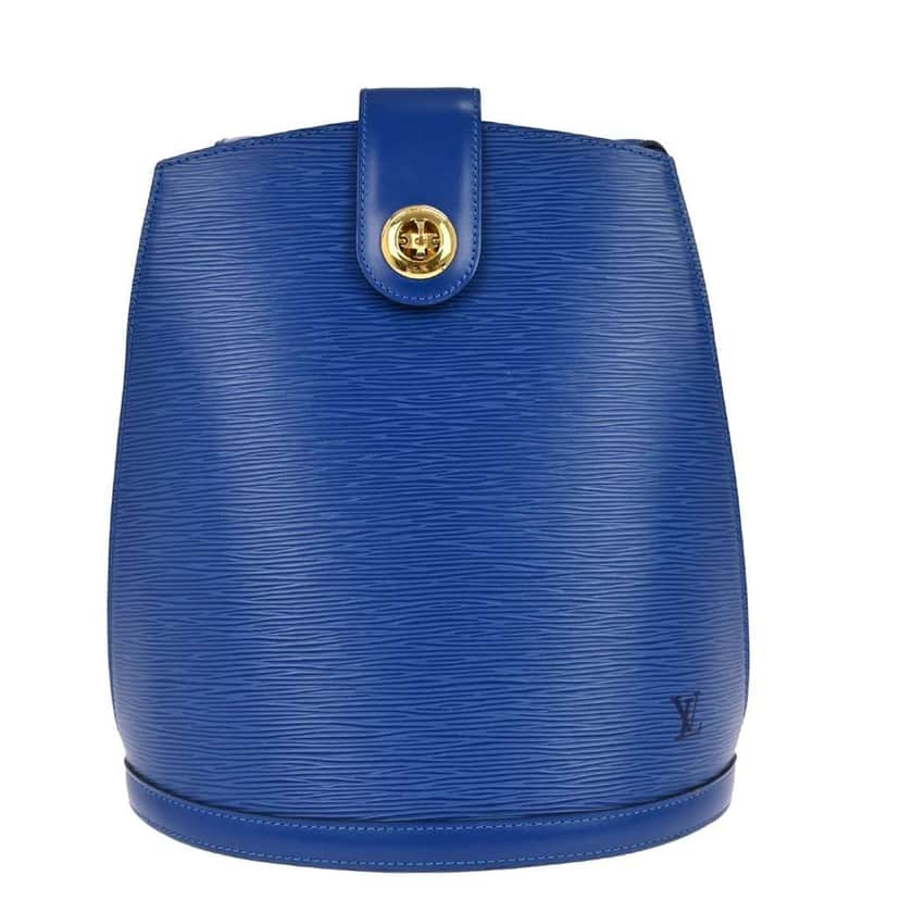 Louis Vuitton Cluny Shoulder Bag Blue Leather Good condition - Front View