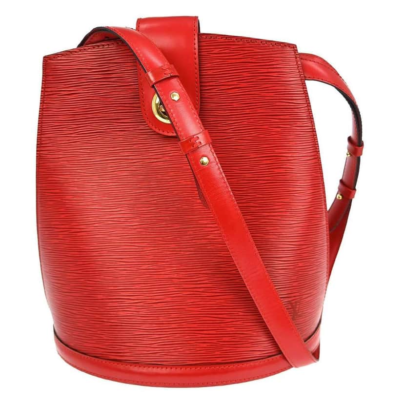 Louis Vuitton Cluny Shoulder Bag Red Leather Good condition - Front View