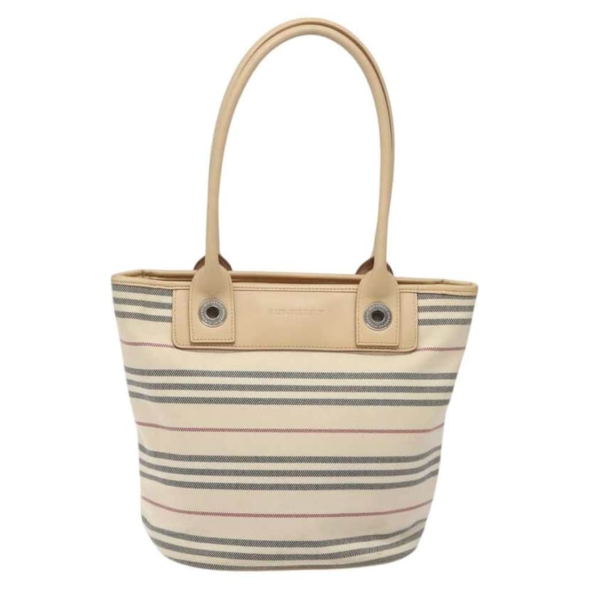 Burberry Nova Check Tote Beige Canvas Fair condition - Front View