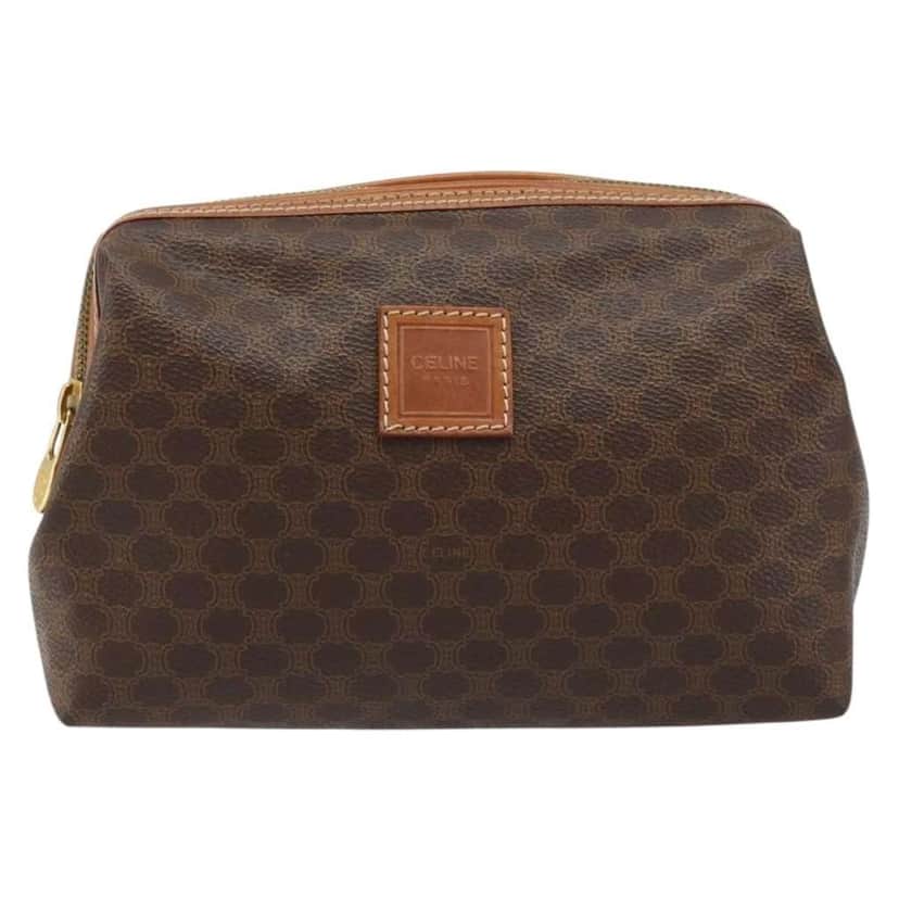 Celine Macadam Pochette Brown Canvas Good condition - Front View