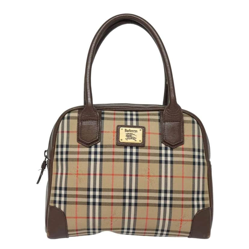 Burberry Nova Check Handbag Beige Canvas Fair condition - Front View