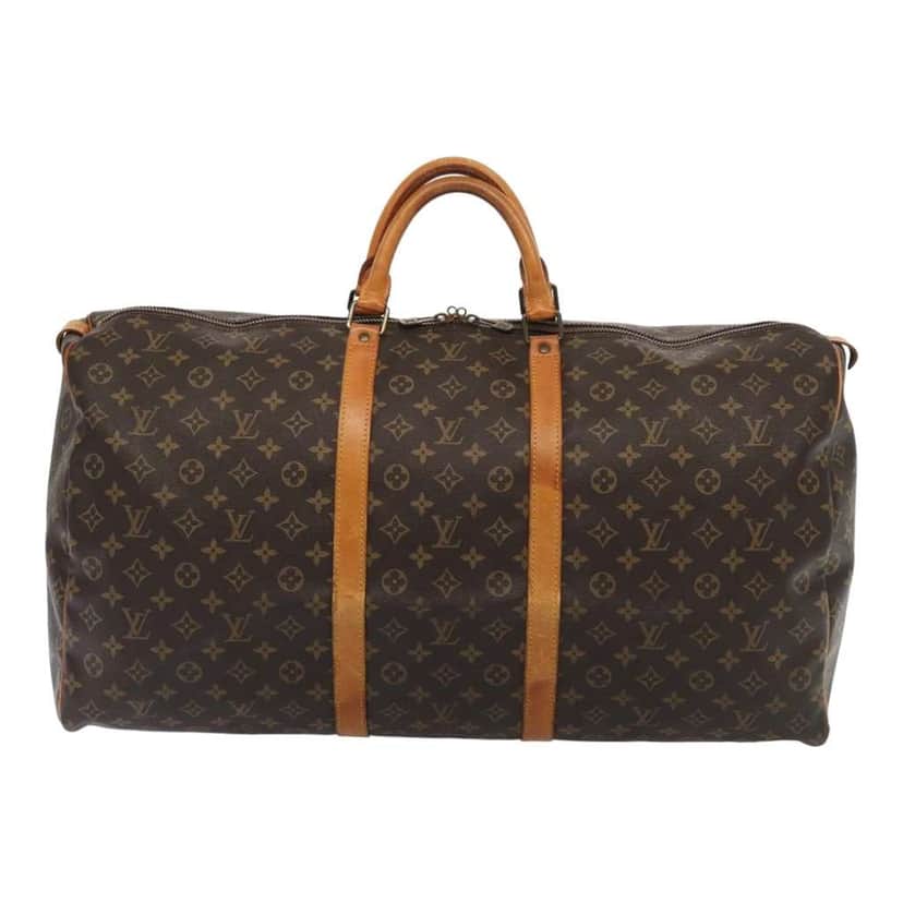 Louis Vuitton Keepall Bag Brown Canvas Fair condition - Front View