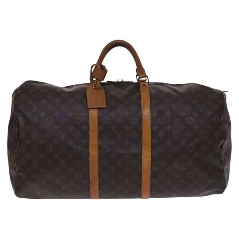 Louis Vuitton Keepall Bag Brown Canvas Fair condition - Front View