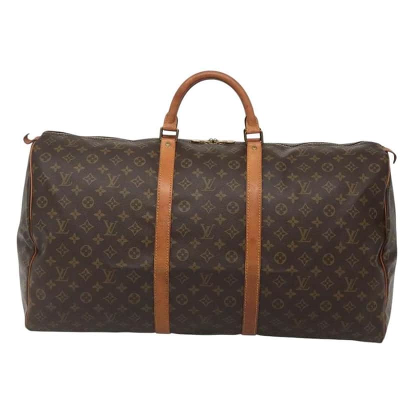 Louis Vuitton Keepall Bag Brown Canvas Fair condition - Front View