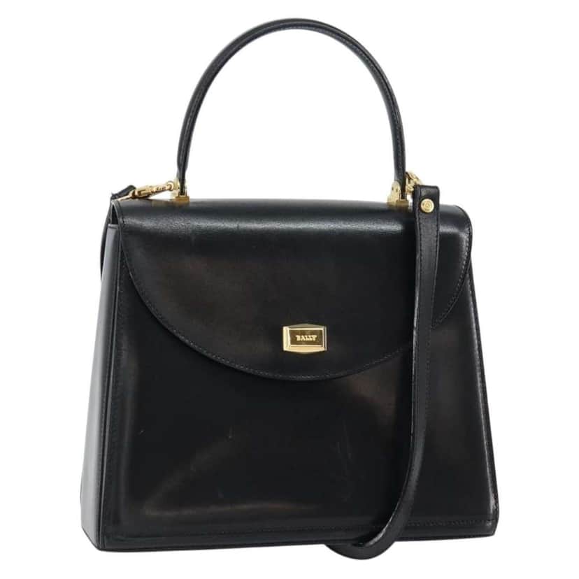Bally Vintage Handbag Black Leather Good condition - Front View