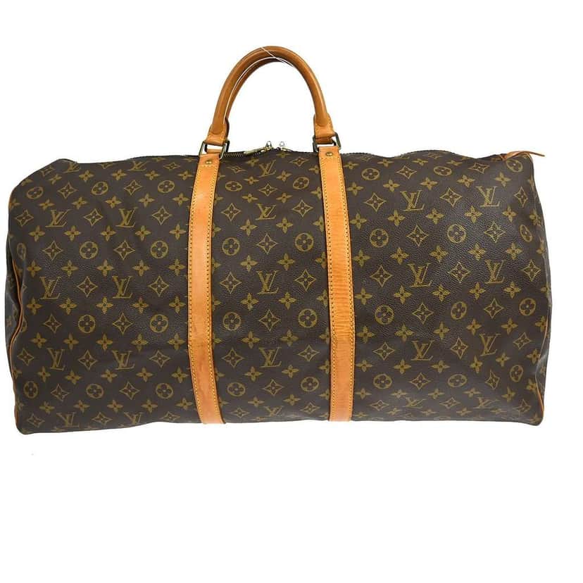 Louis Vuitton Keepall Bag Brown Canvas Good condition - Front View