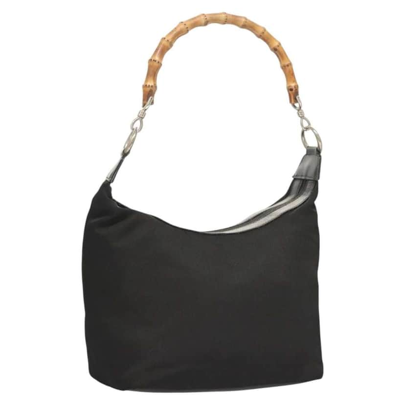 Gucci Vintage Bamboo Hobo Black Good condition - Front View