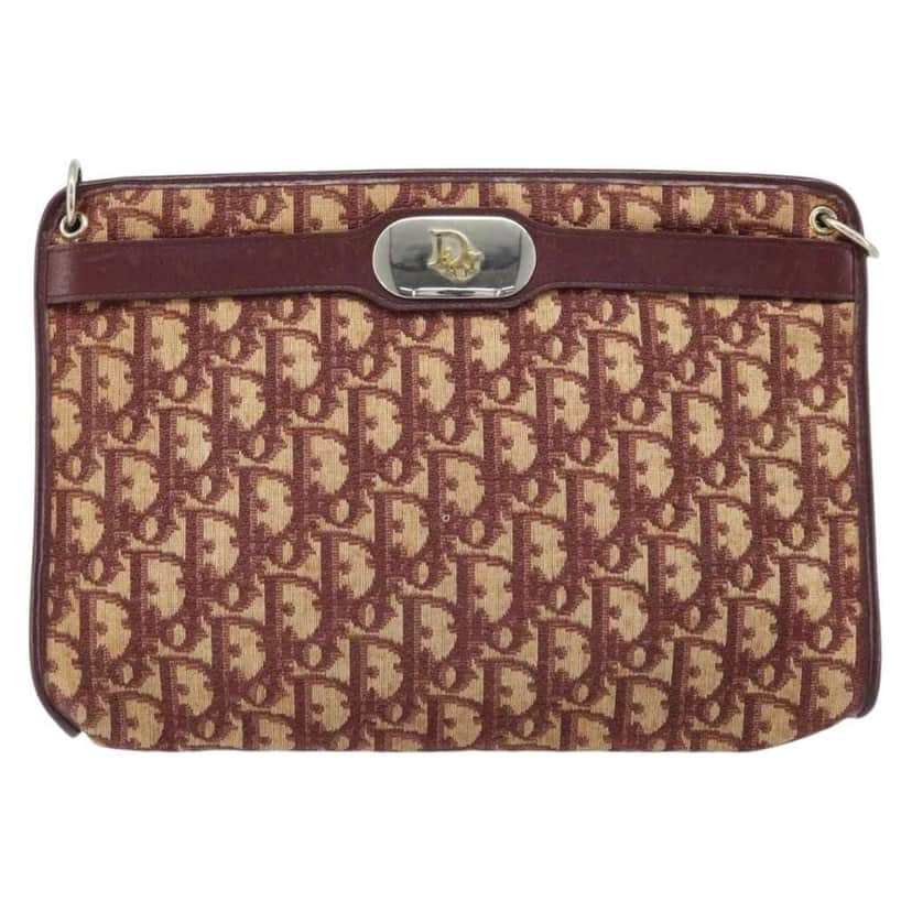 Christian Dior Trotter shoulder bag Red Canvas Fair condition - Front View