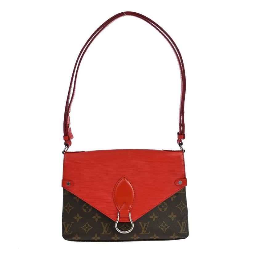 Louis Vuitton Saint Michel Handbag Brown Canvas Good condition - Front View