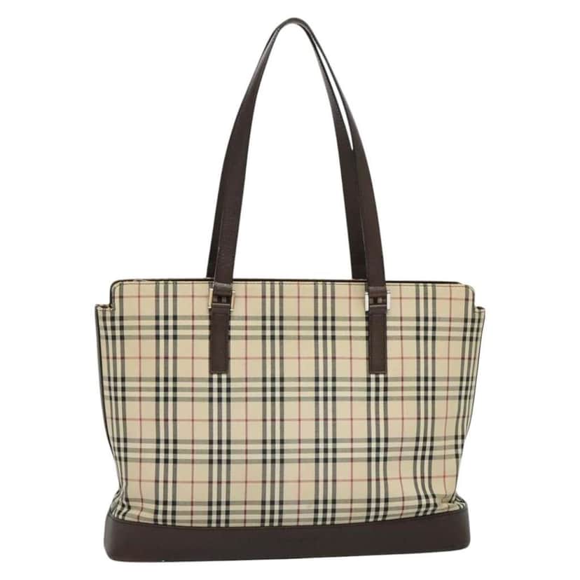 Burberry Nova Check Tote Beige Canvas Good condition - Front View