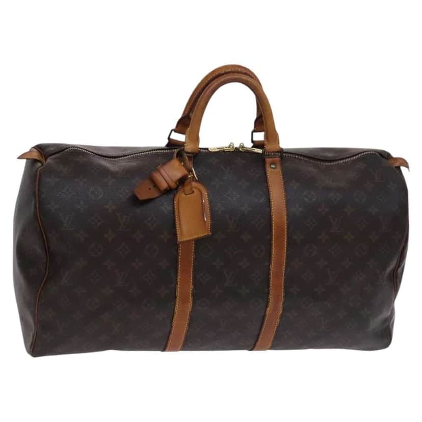Louis Vuitton Keepall Bag Brown Canvas Fair condition - Front View