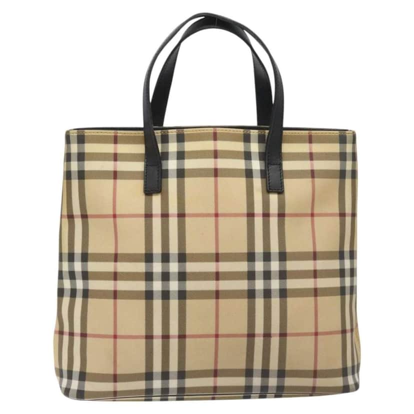 Burberry Nova Check Tote Beige Canvas Good condition - Front View