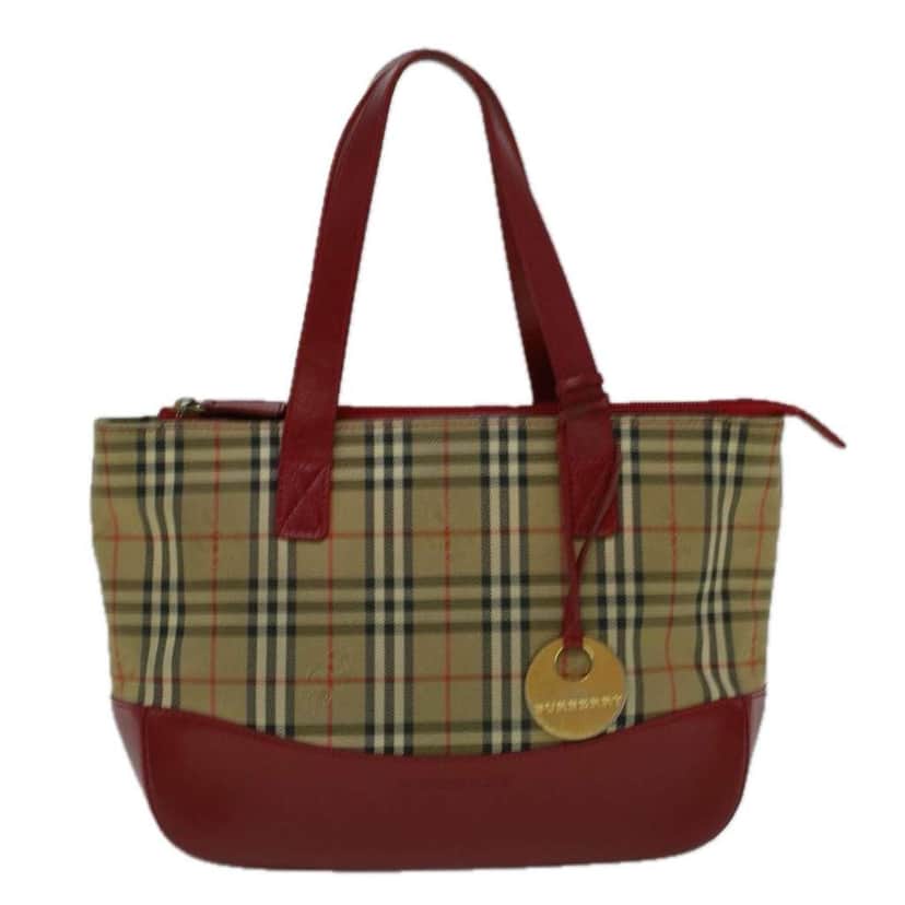 Burberry Nova Check Handbag Beige Canvas Good condition - Front View