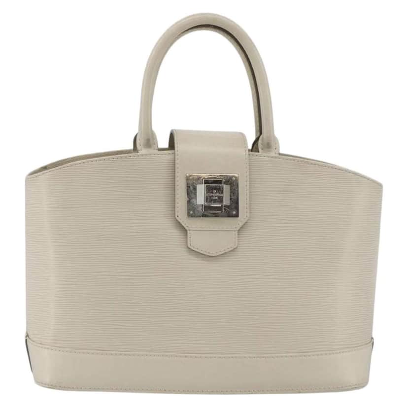 Louis Vuitton Mirabeau Handbag Ecru Leather Good condition - Front View