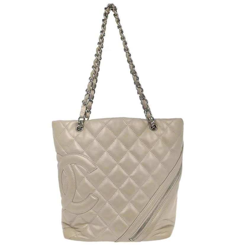 Chanel 31 Rue Cambon Chain Tote Ecru Leather Good condition - Front View