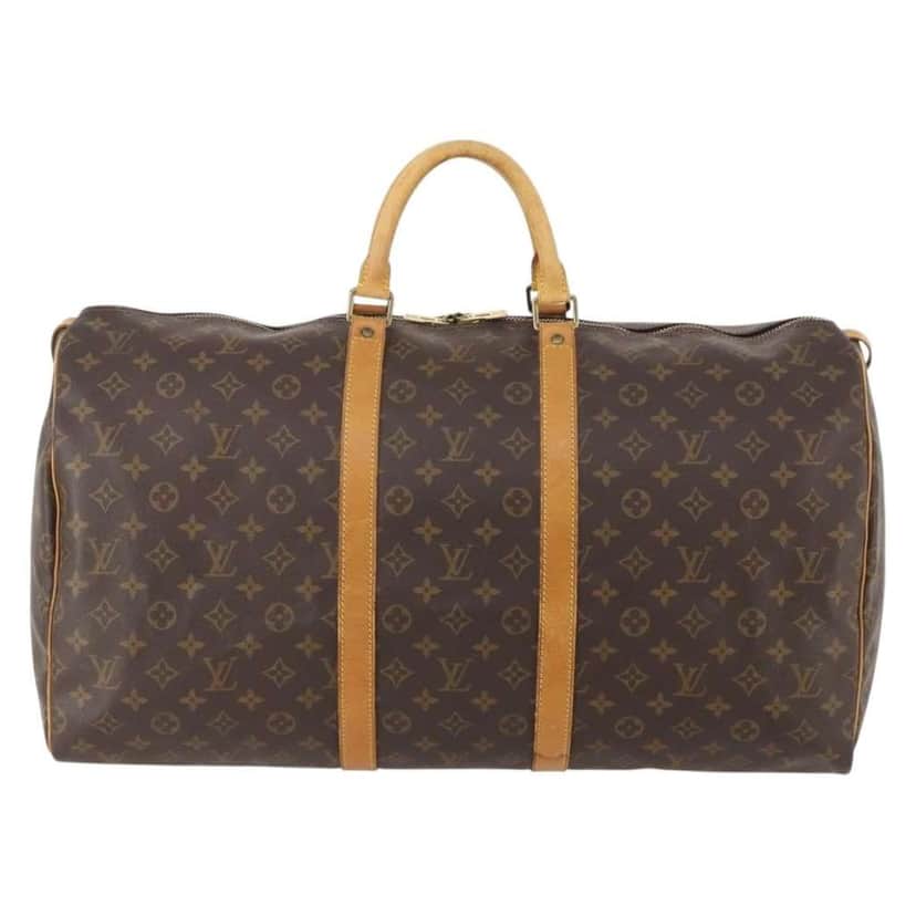 Louis Vuitton Keepall Bag Brown Canvas Good condition - Front View