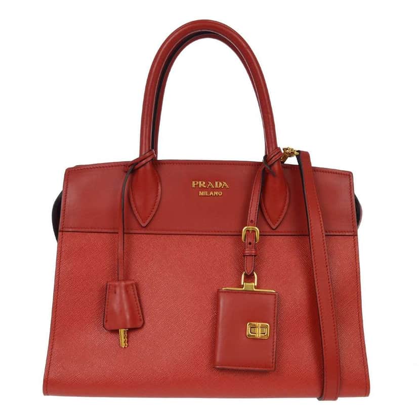Prada Esplanade Tote Red Leather Good condition - Front View