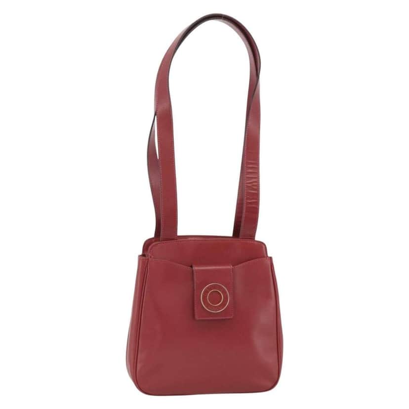 Celine Circle logo Gold Leather Good condition - Front View