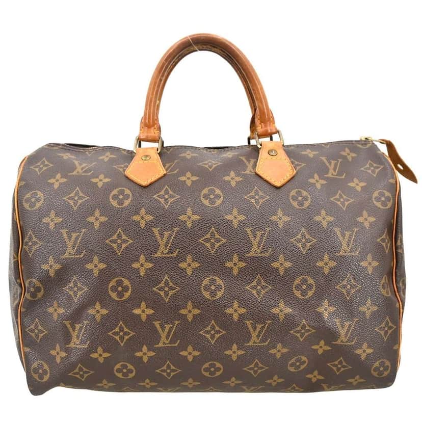 Louis Vuitton Speedy Handbag Brown Canvas Good condition - Front View