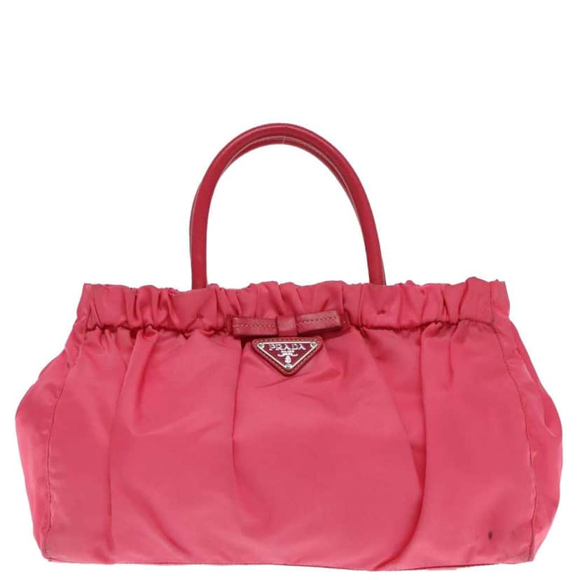 Prada Bow Convertible Tote Pink Fair condition - Front View