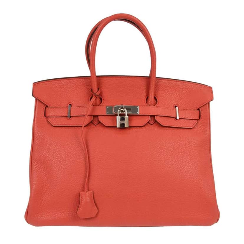 Hermès Birkin Handbag Red Leather Good condition - Front View