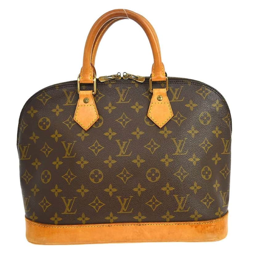 Louis Vuitton Alma Handbag Brown Canvas Good condition - Front View