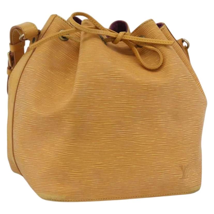 Louis Vuitton Petit Noe Handbag Yellow Leather Good condition - Front View