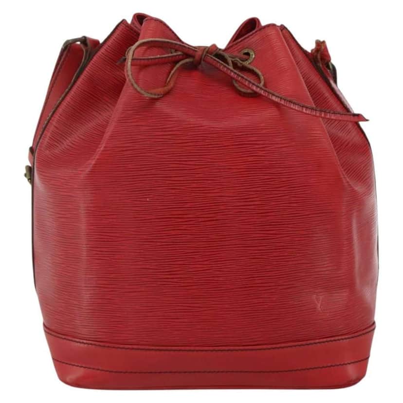 Louis Vuitton Noe Handbag Red Leather Fair condition - Front View