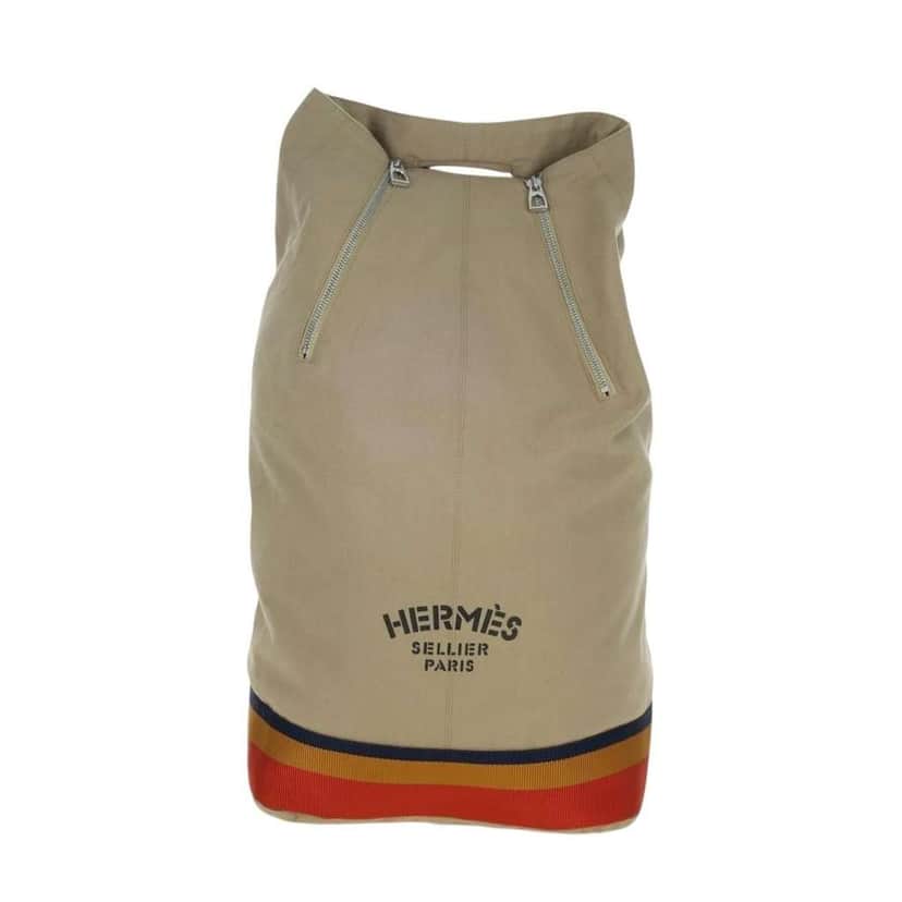 Hermès Cavalier Sling Bag Beige Canvas Good condition - Front View