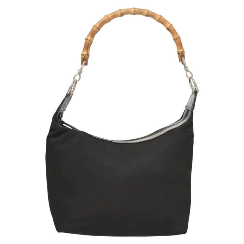 Gucci Vintage Bamboo Hobo Black Good condition - Front View