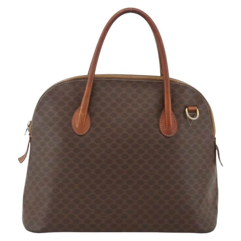 Celine Macadam Handbag Brown Canvas Fair condition - Front View