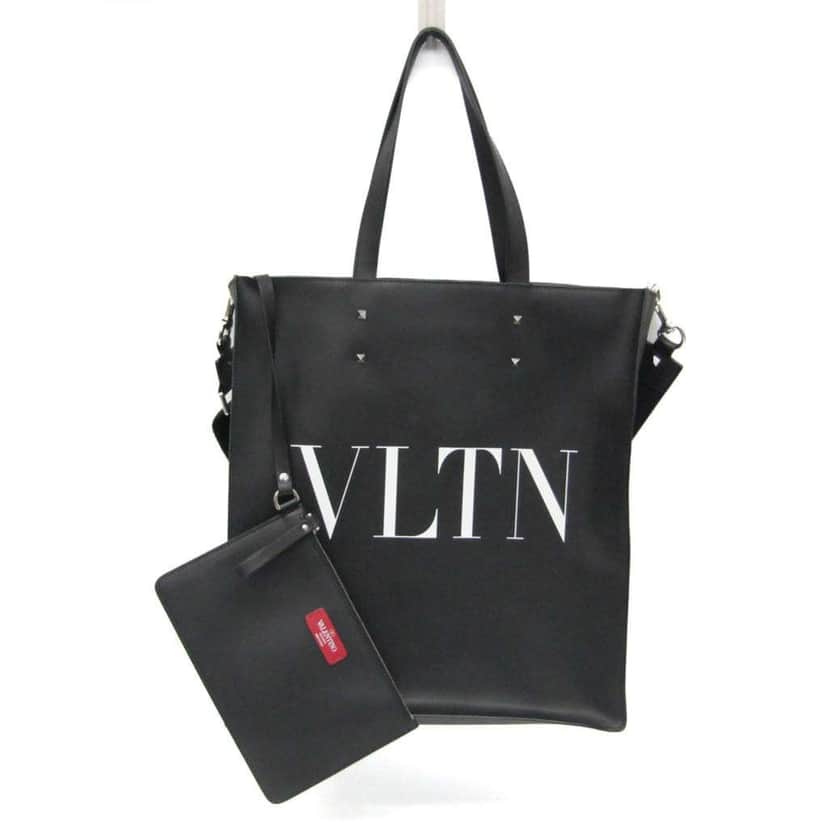 Valentino Garavani VLTN Tote Black Leather Good condition - Front View