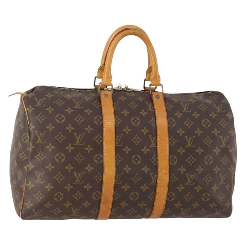 Louis Vuitton Keepall Bag Brown Canvas Good condition - Front View