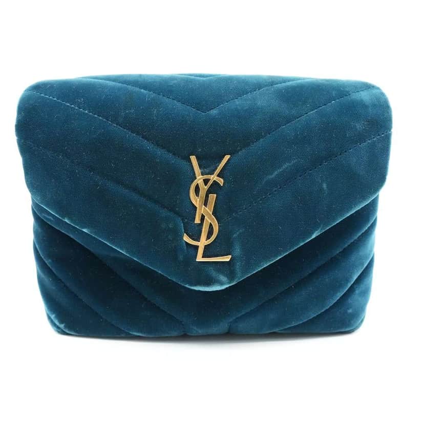 Yves Saint Laurent Women's Loulou Handbag Velvet Green Green Velvet Good condition - Front View