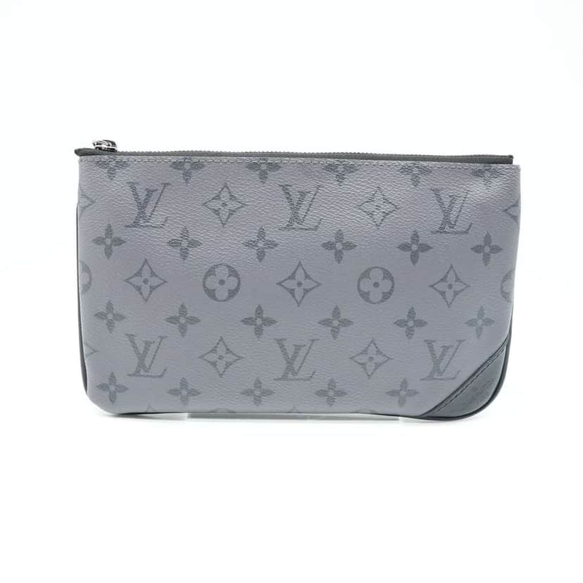 Louis Vuitton Trio Messenger Pouch Eclipse Canvas Grey Canvas Good condition - Front View