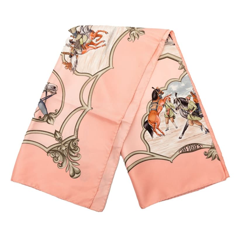 Hermès وشاح حرير Les Chevaux des Moghols 90