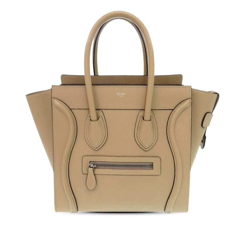 Celine Micro Drummed Calfskin Luggage Tote