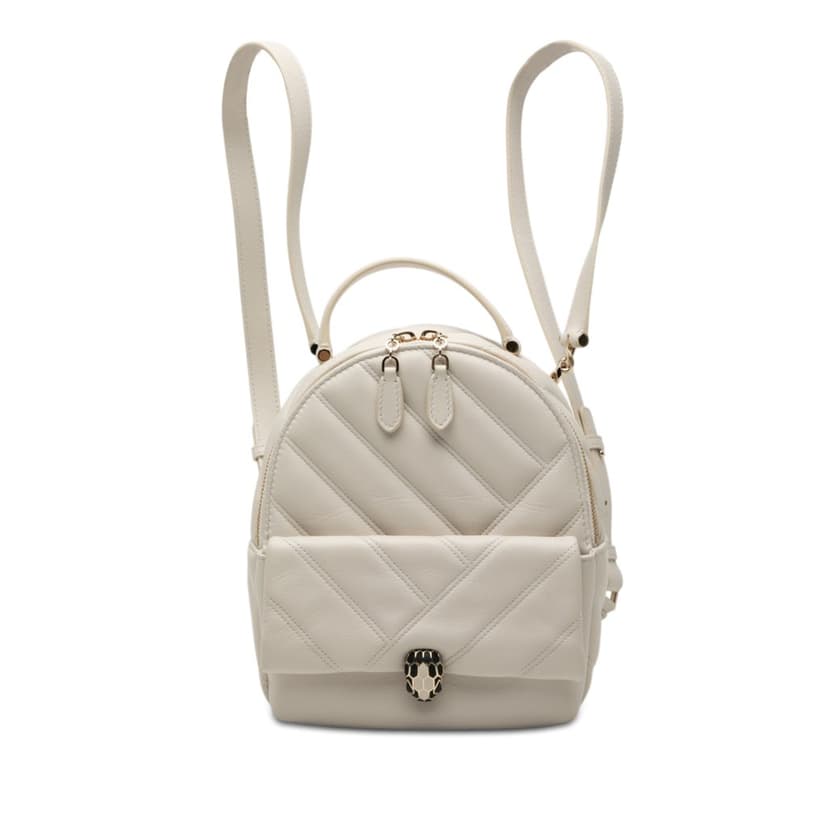 Bvlgari Quilted Leather Serpenti Forever Cabochon Backpack